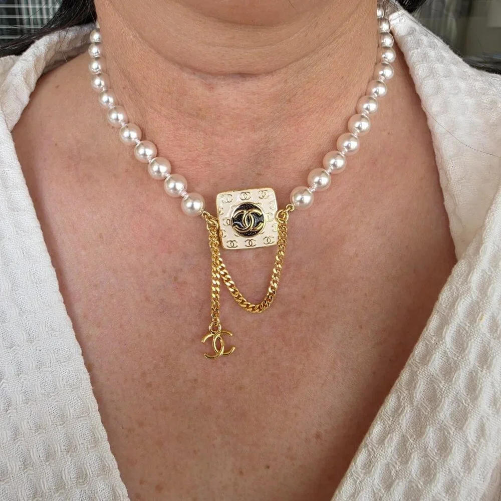 Chanel Pearl Necklace Choker
